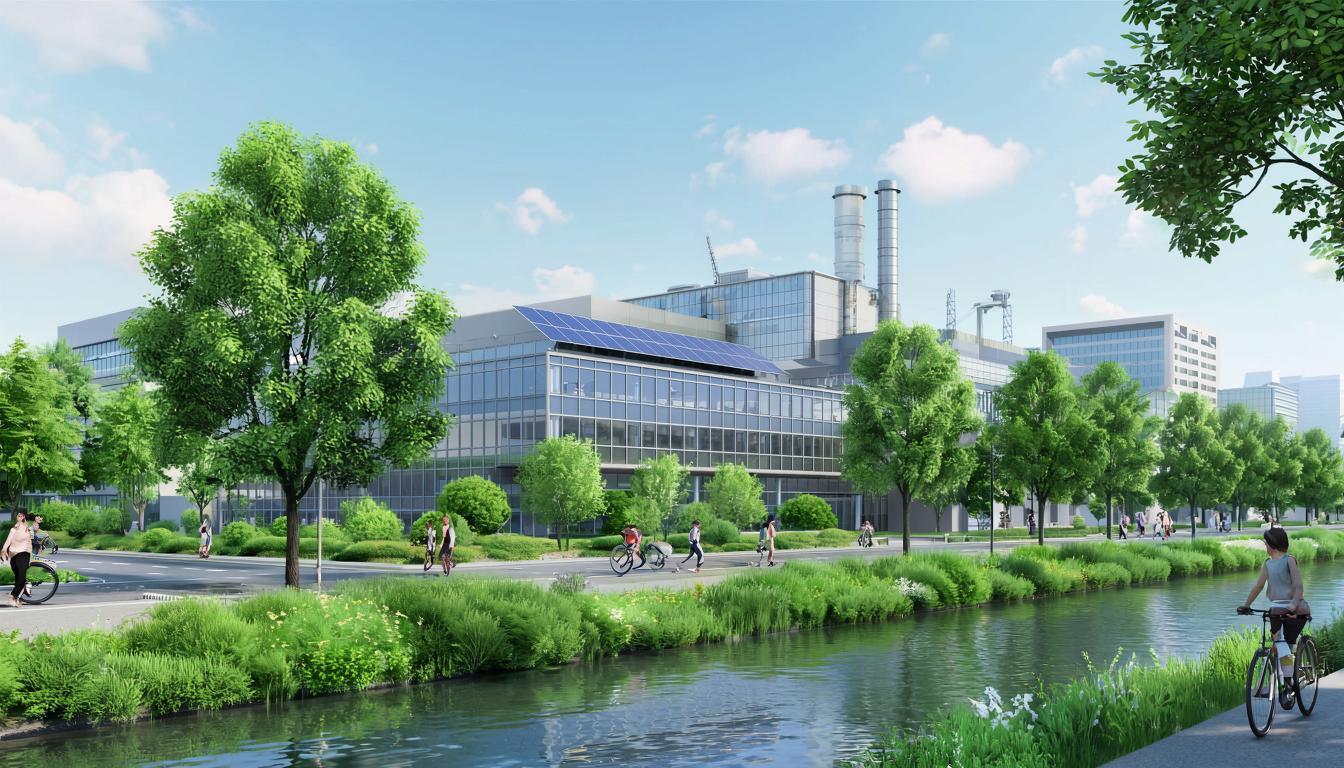 Industrial facility aerial view